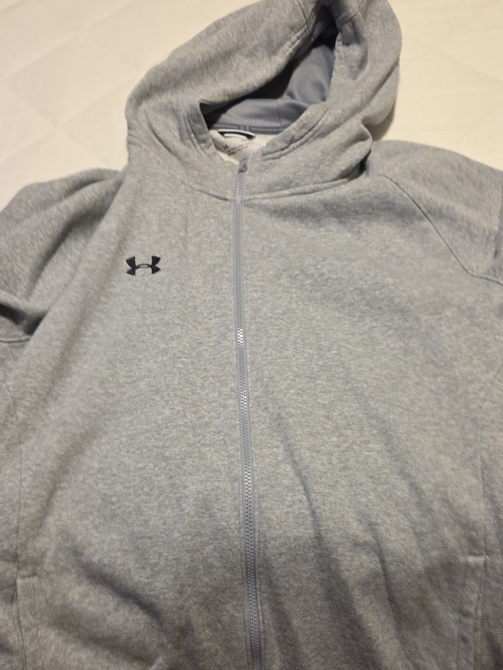 Under Armour Gray Full-Zip Hooded Performance Jacket